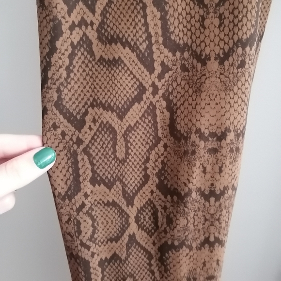 Varley Luna 25" Leggings Brown Burnt Snake Print Medium - Picture 4 of 16